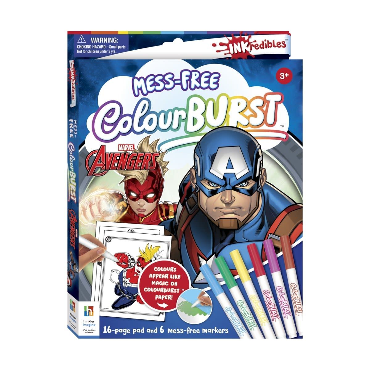 INKredibles Mess-Free ColourBURST Marvel Avengers Activity Kit - Book