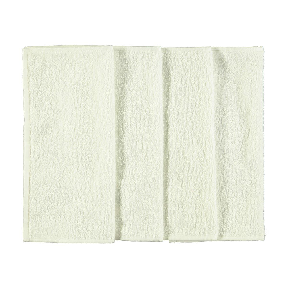 4 Pack Madison Cotton Face Washers - White