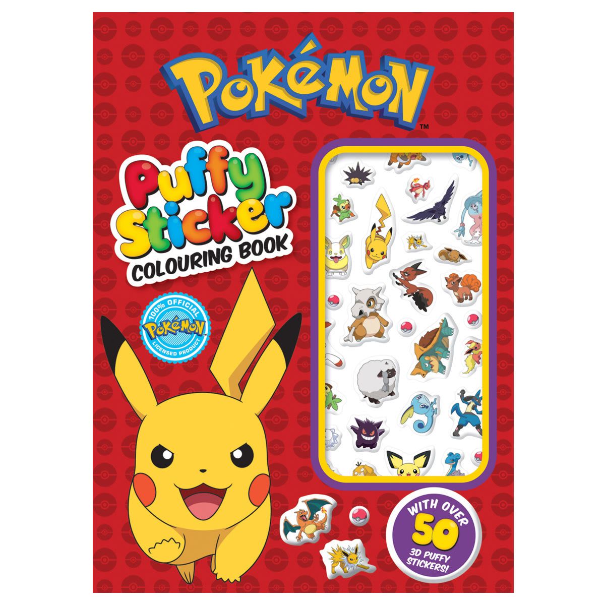 Pokemon Puffy Sticker Colouring Book