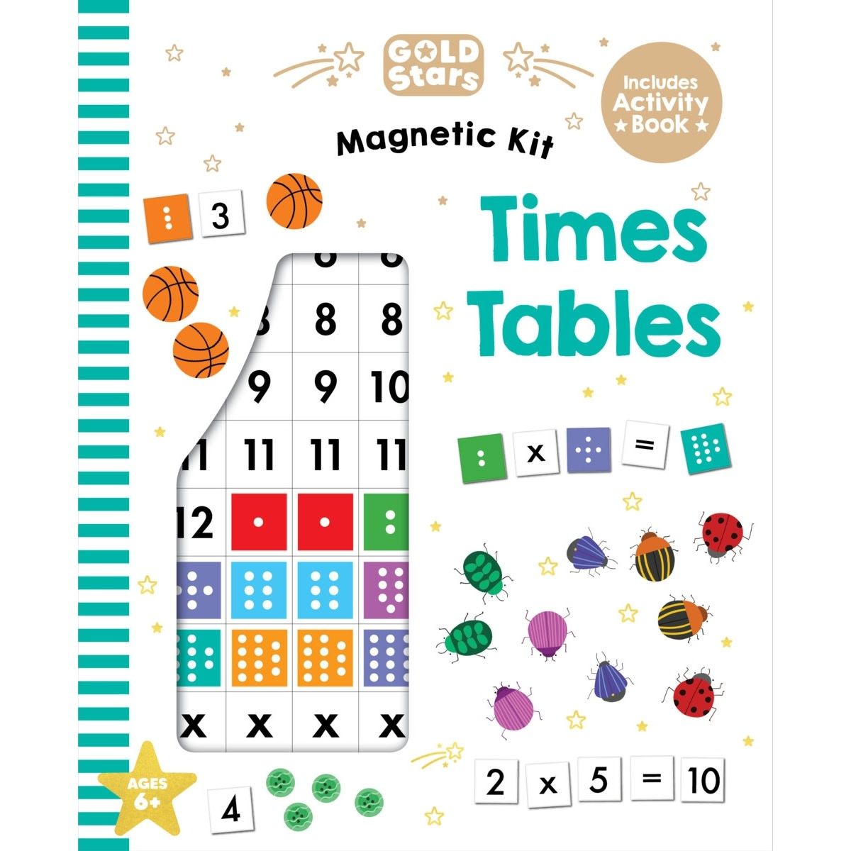 Gold Stars: Times Tables Magnetic Kit - Activity Book