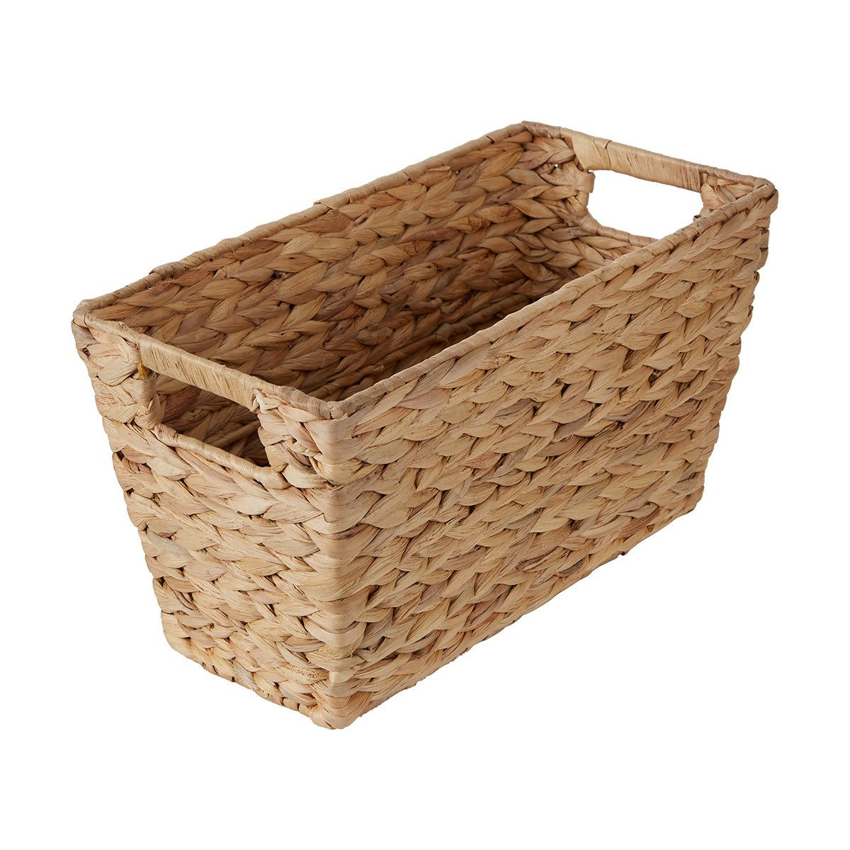 Narrow Rectangle Basket with Handles