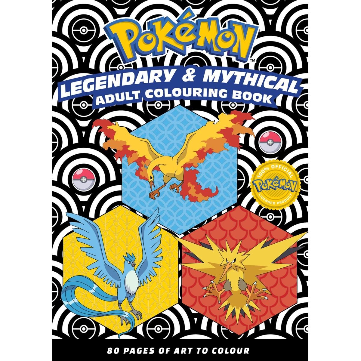 Pokemon Legendary and Mythical Adult Colouring Book