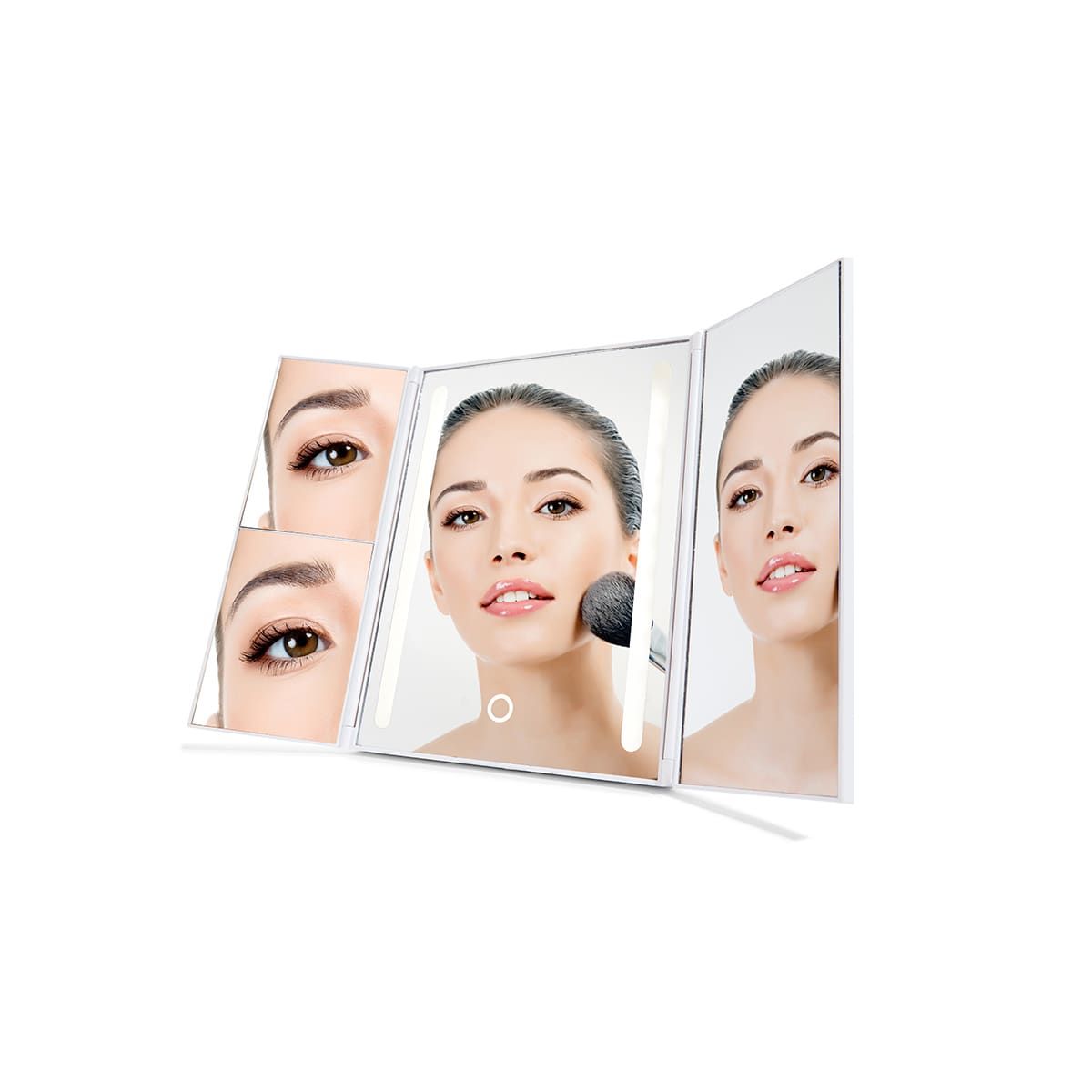 Tri-Fold LED Mirror