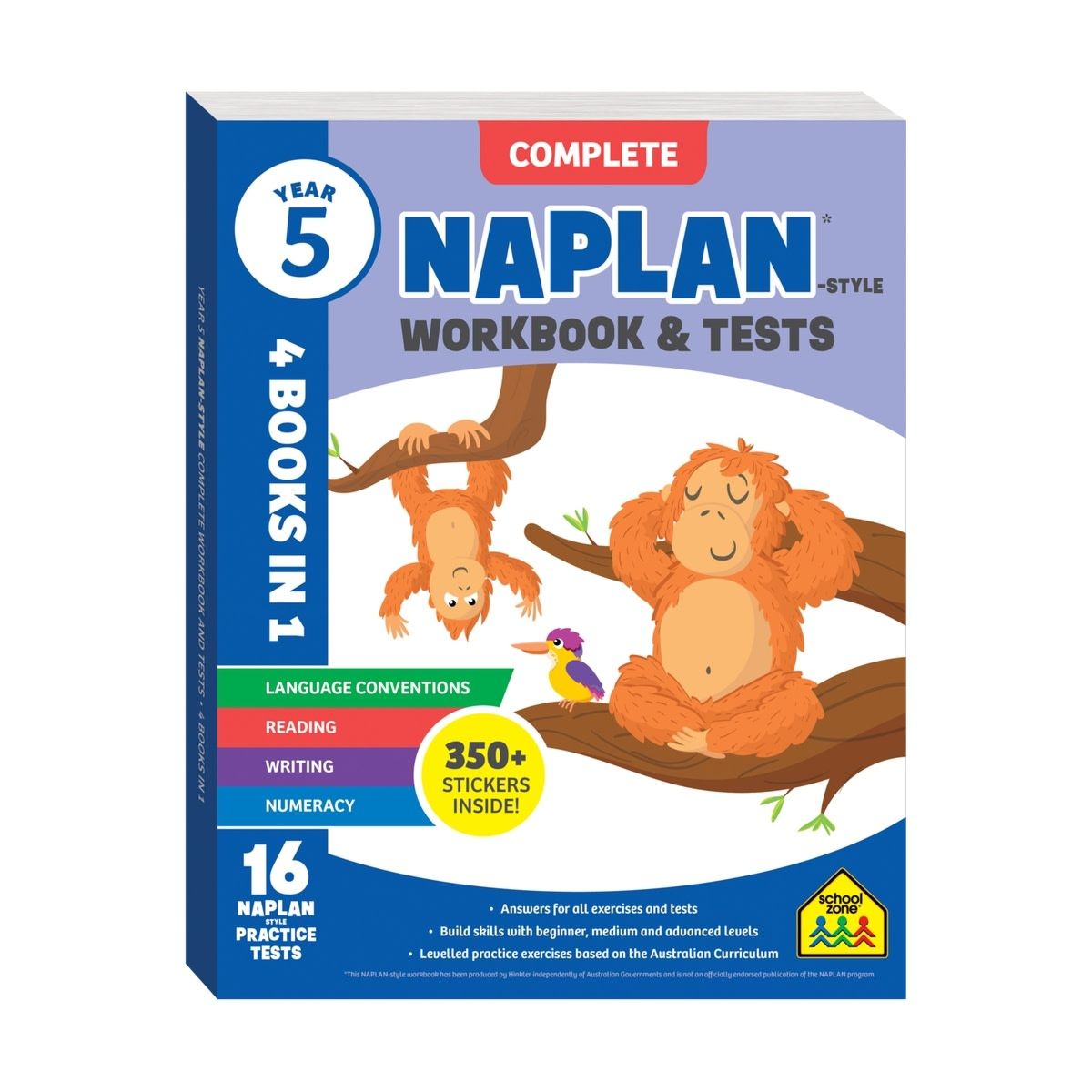 Naplan-Style Complete Workbook and Tests Year 5: 4 Books in 1 - Book