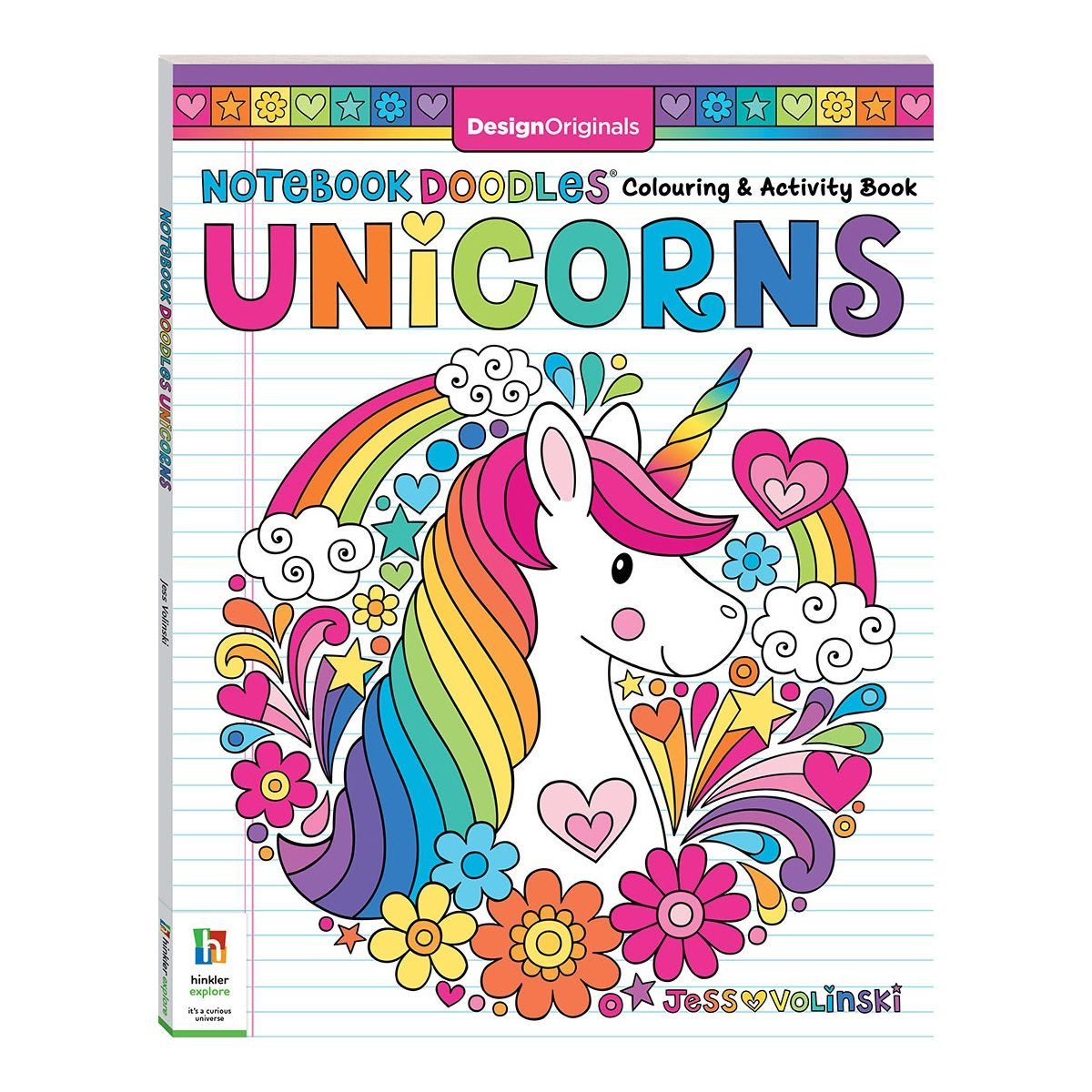 Notebook Doodles Unicorn Colouring and Activity Book by Jess Volinski