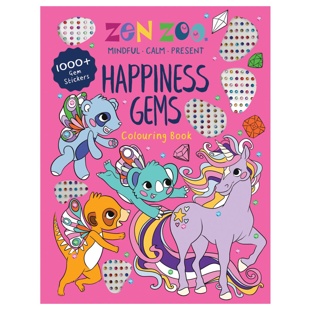 Zen Zoo Happiness Gems Colouring Book