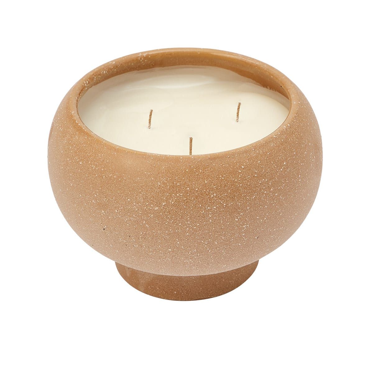 Textured Pedestal Bergamot and Amber Fragrant Candle