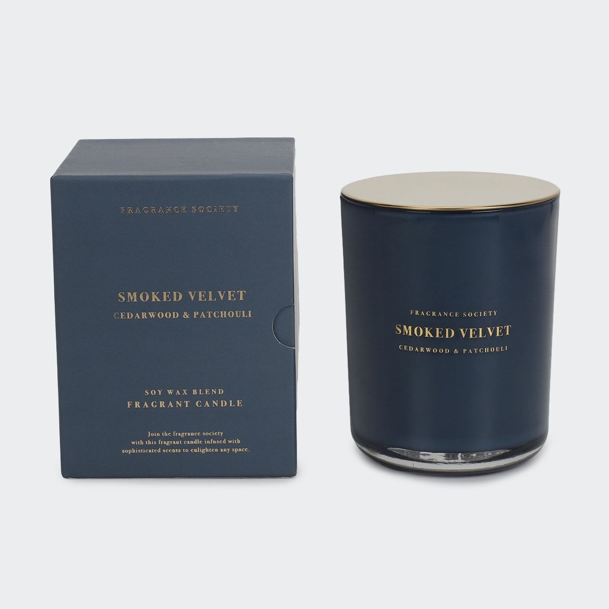 Fragrance Society Smoked Velvet Cedarwood and Patchouli Soy Wax Blend Fragrant Candle
