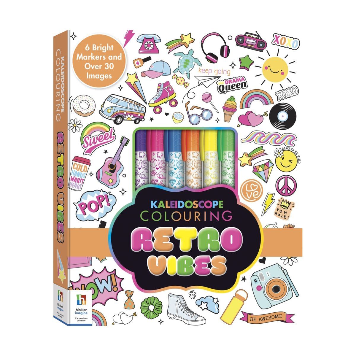 Kaleidoscope Colouring: Retro Vibes Colouring Kit