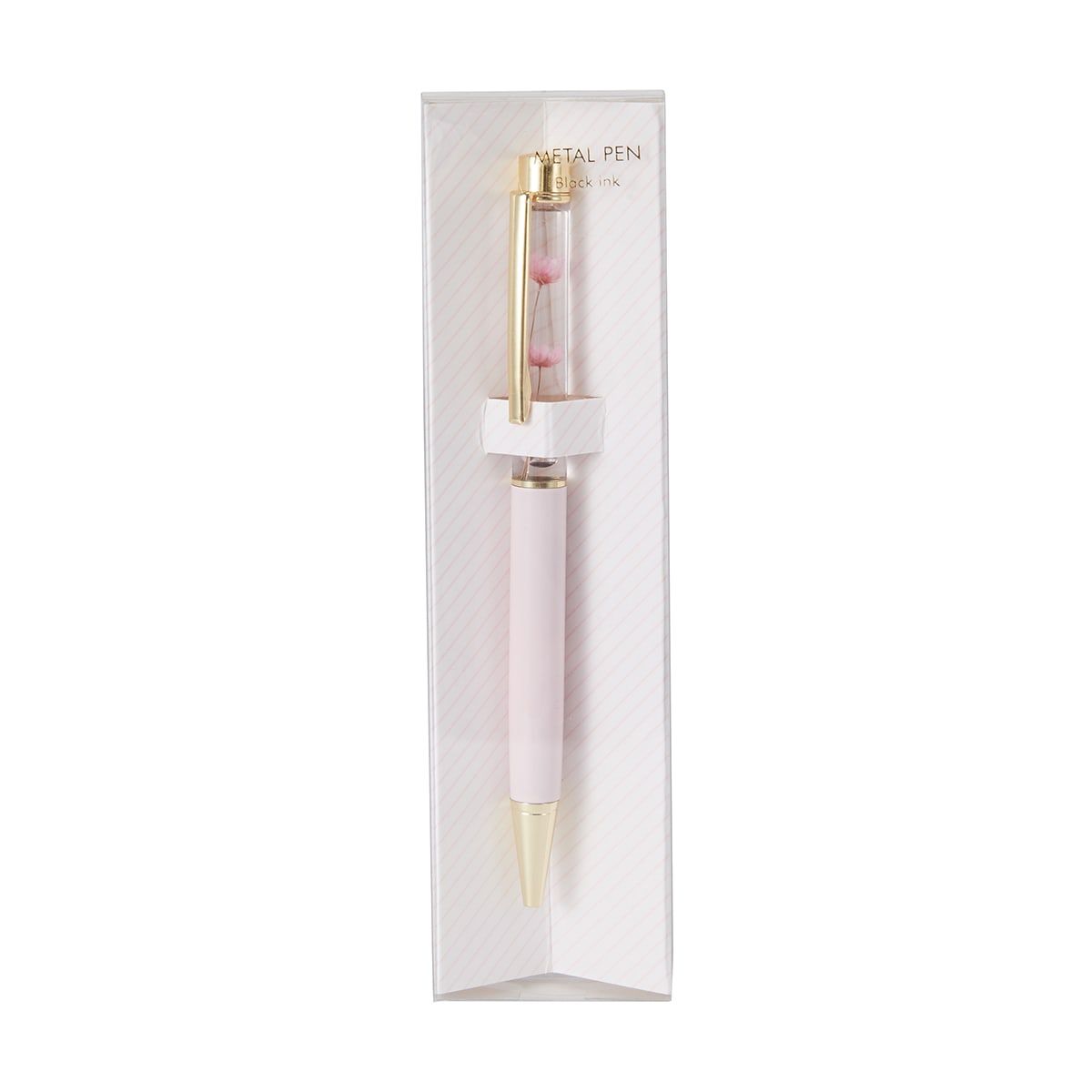 Metal Pen Floating Flower - Pink