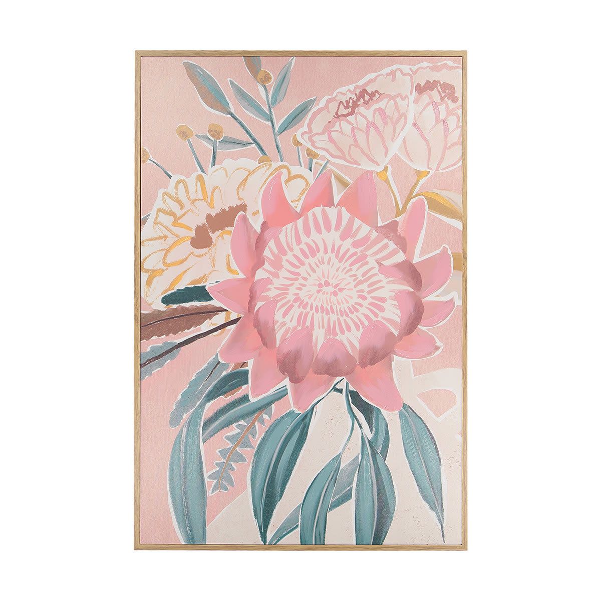 Flowers in Vase Framed Canvas