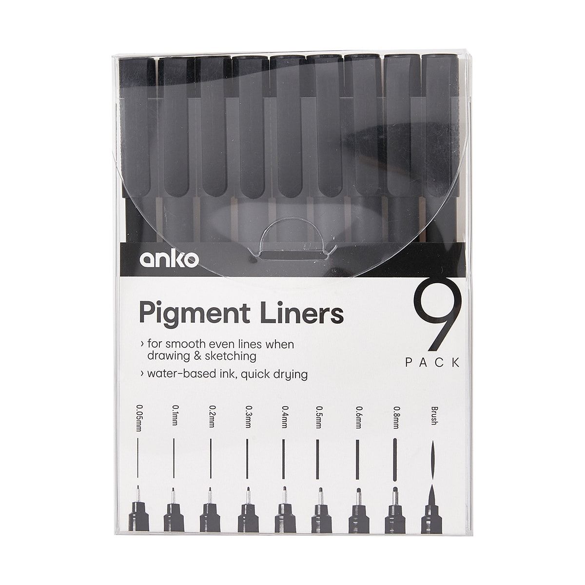 9 Pack Pigment Liners