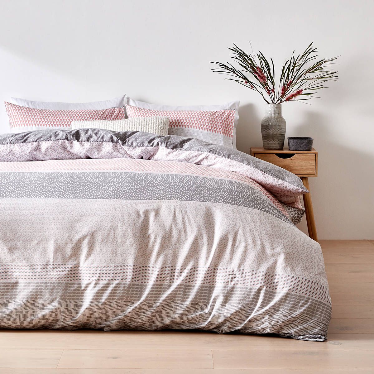 Kiara Reversible Quilt Cover Set - Double Bed