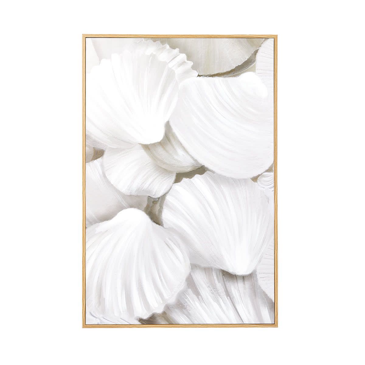 Sea Shell Embossed Framed Canvas