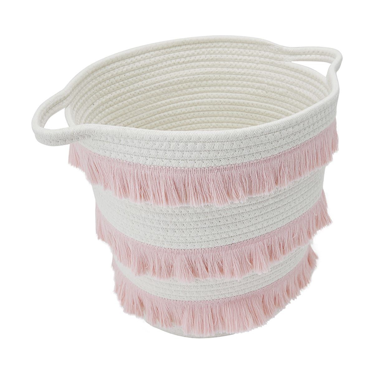 Pink Fringe Basket