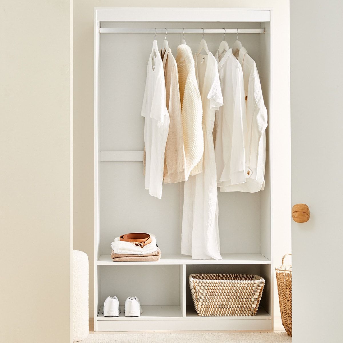 Owen Wardrobe Wide Hanging Rail with Storage Shelf
