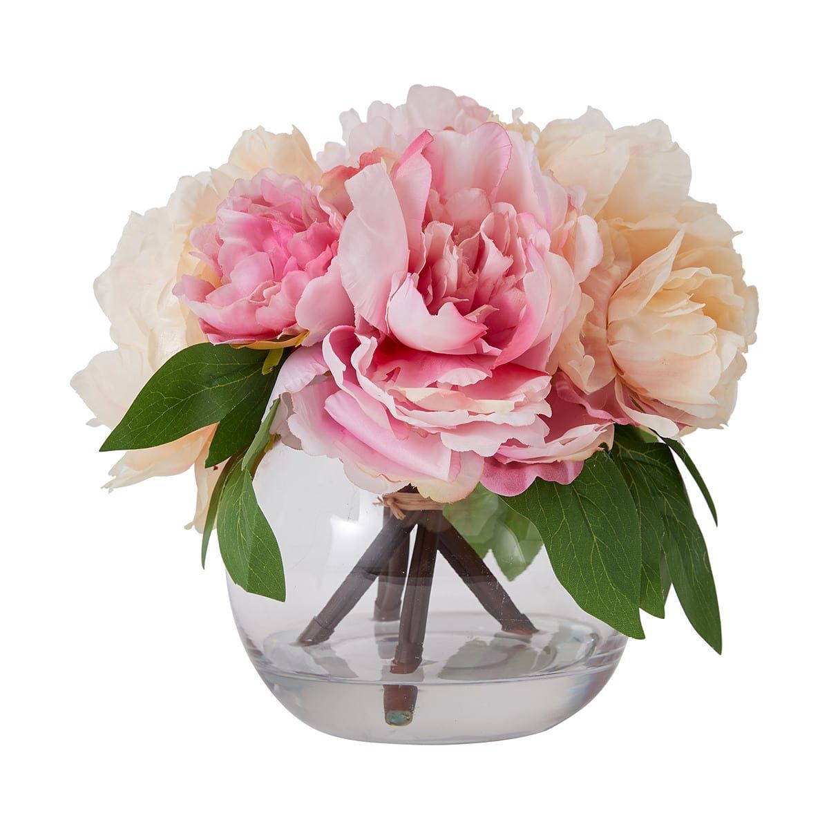 Artificial Peonies in Vase