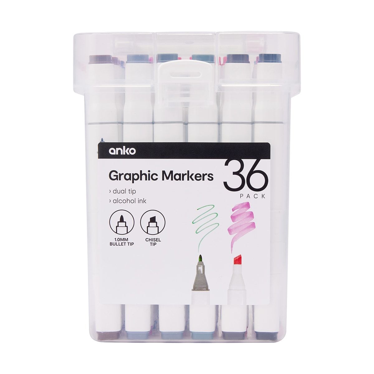 36 Pack Graphic Markers