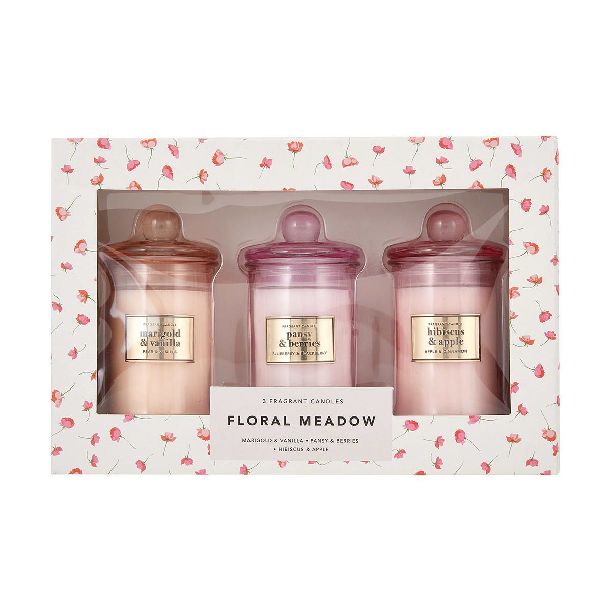 3 Pack Floral Meadow Fragrant Candles
