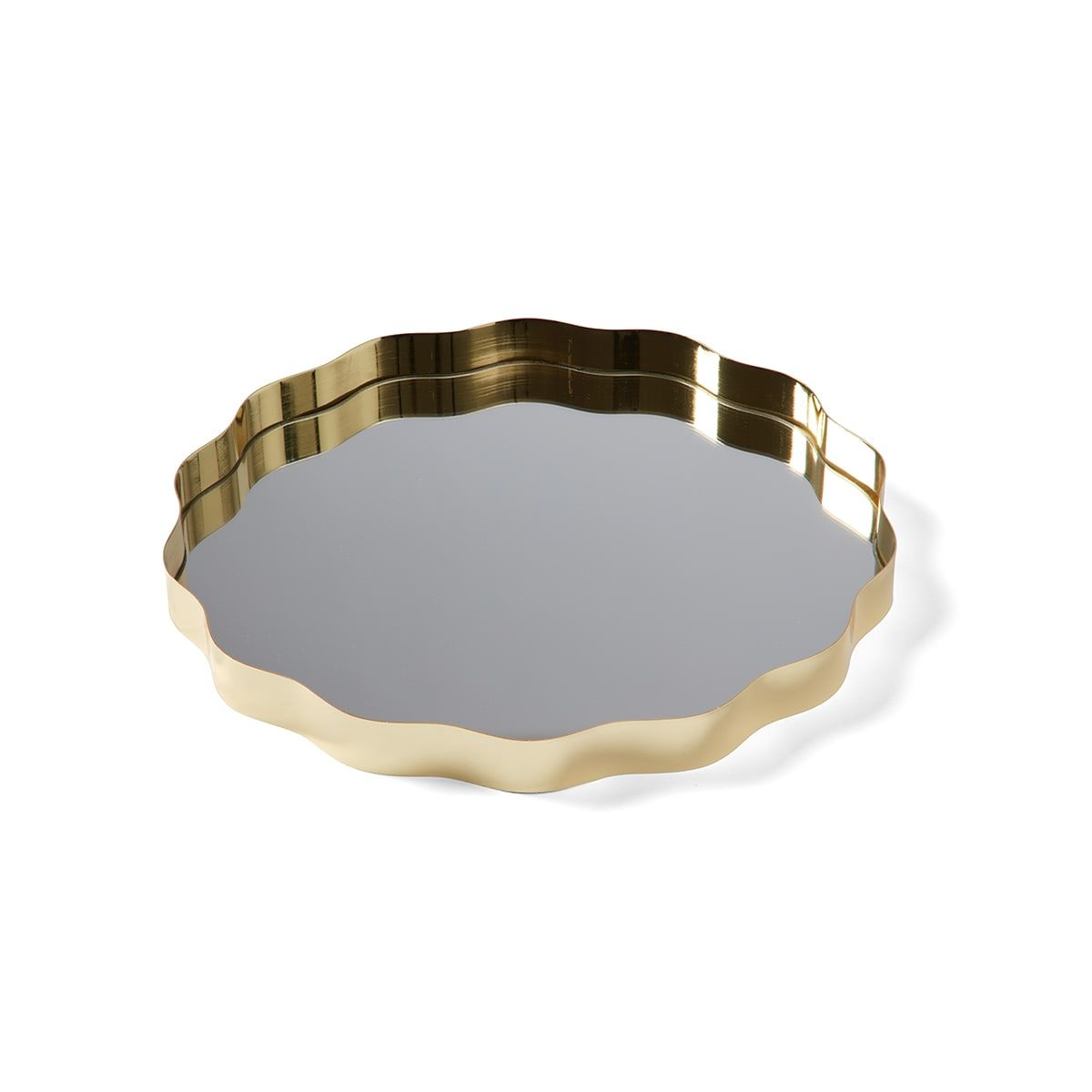 Brass Look Wave Tray