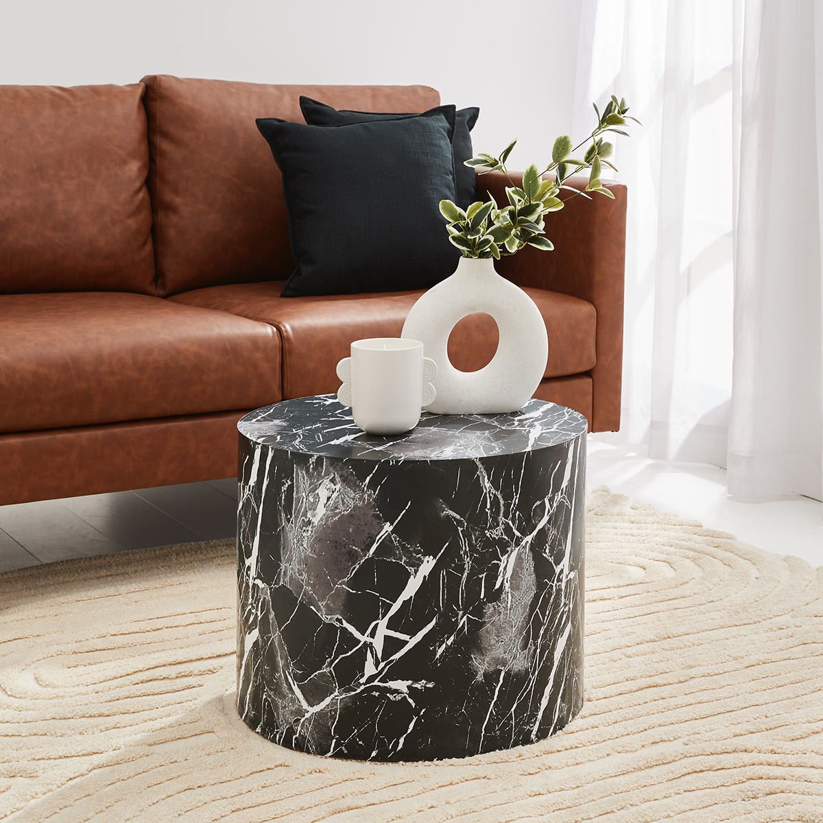Self Adhesive Film - Black Marble Look