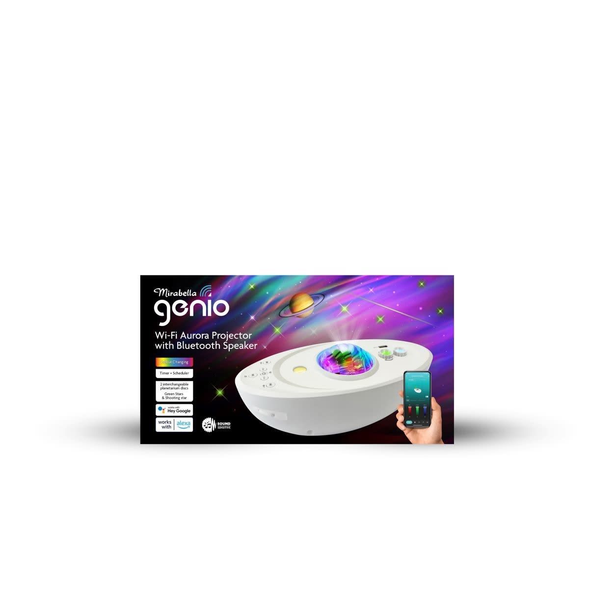 Mirabella Genio Wi-Fi Aurora Projector with Bluetooth Speaker