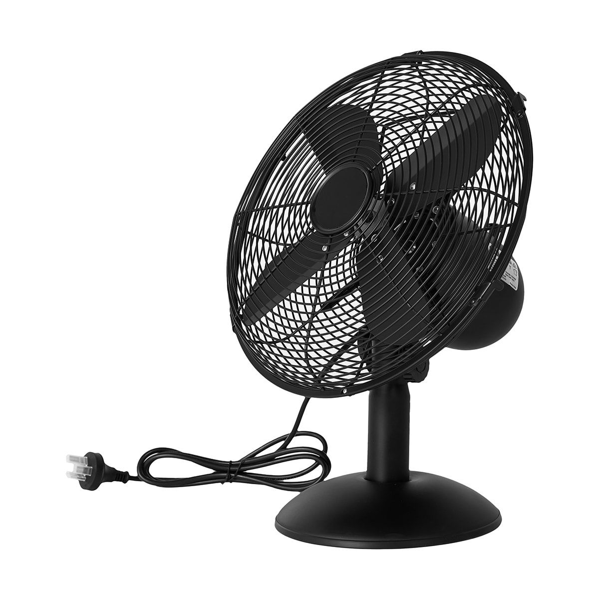 30cm Black Metal Bench Fan