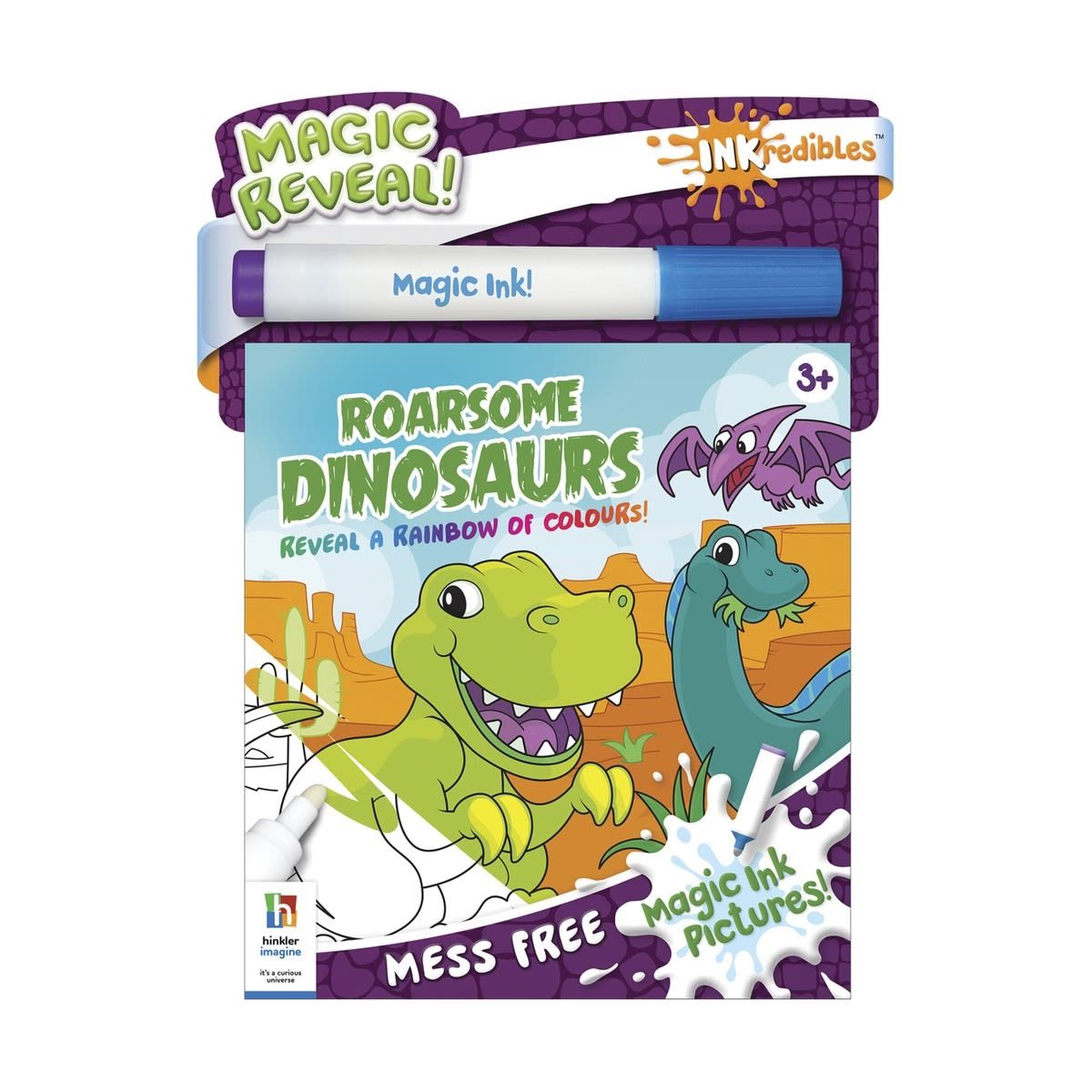 INKredibles Magic Reveal! Roarsome Dinosaurs Activity Kit - Book