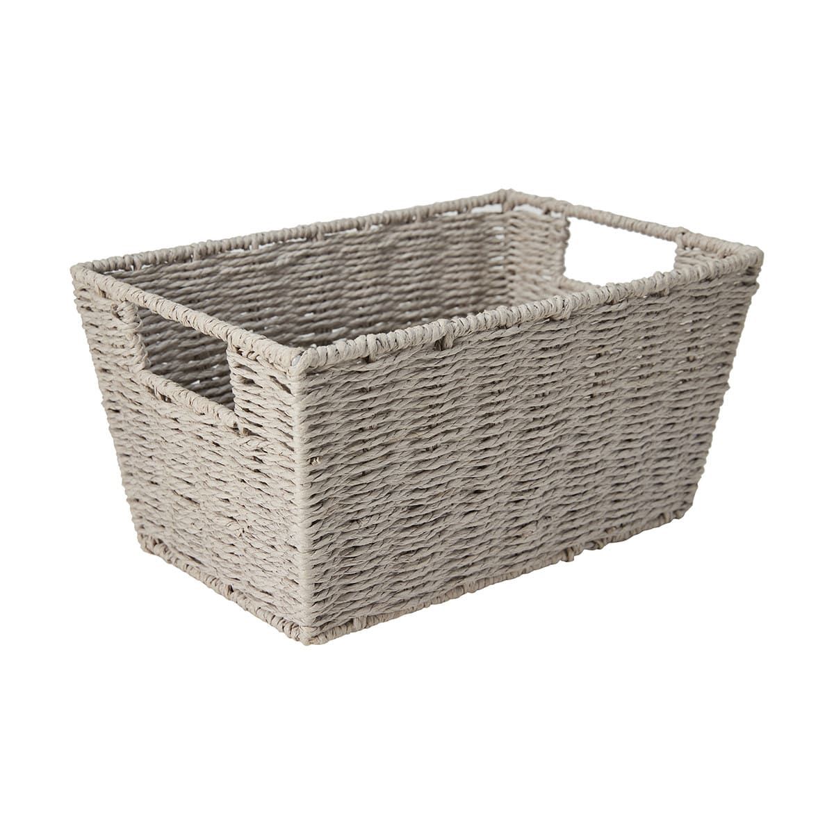 Tapered Paper Rope Basket - Grey