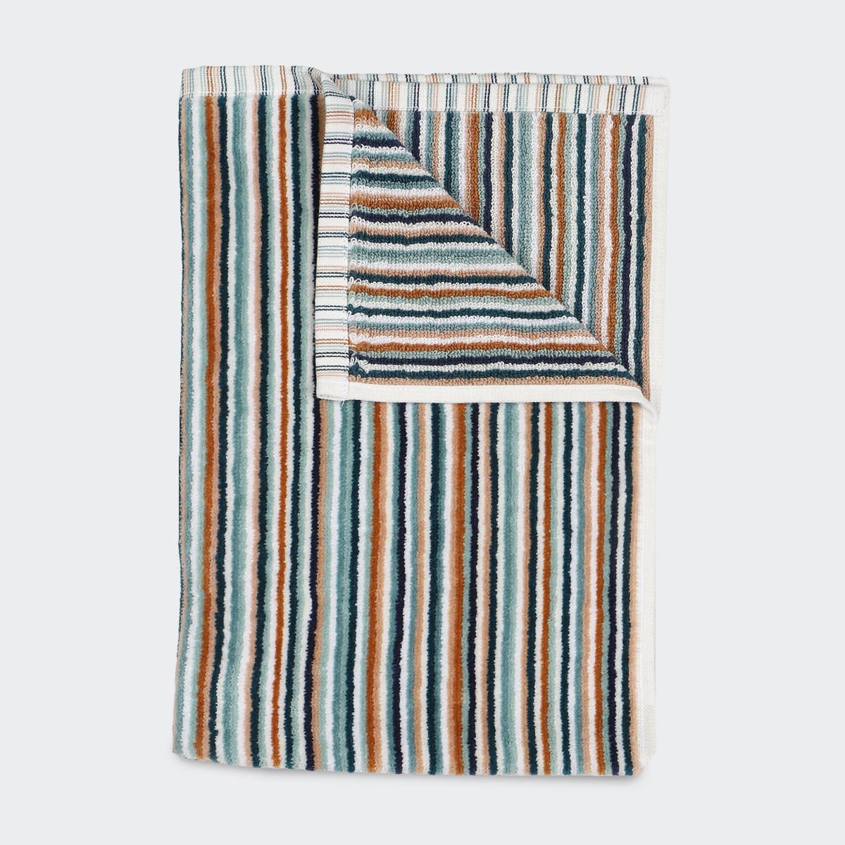 Mini Stripe Cotton Hand Towel Teal