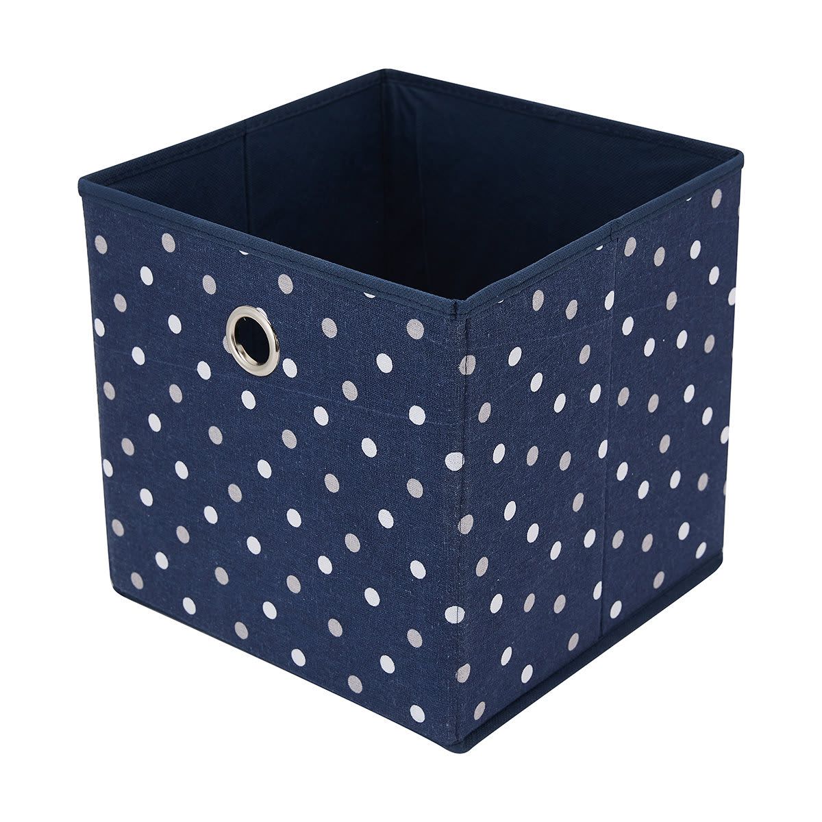 Collapsible Storage Cube - Blue Dots
