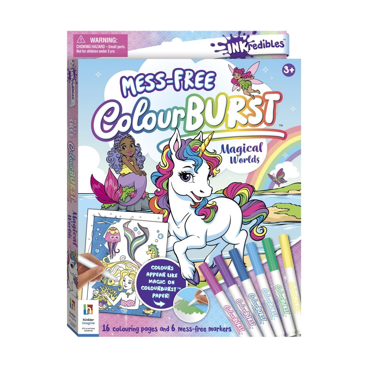 INKredibles Mess-Free ColourBURST Magical Worlds Activity Kit - Book