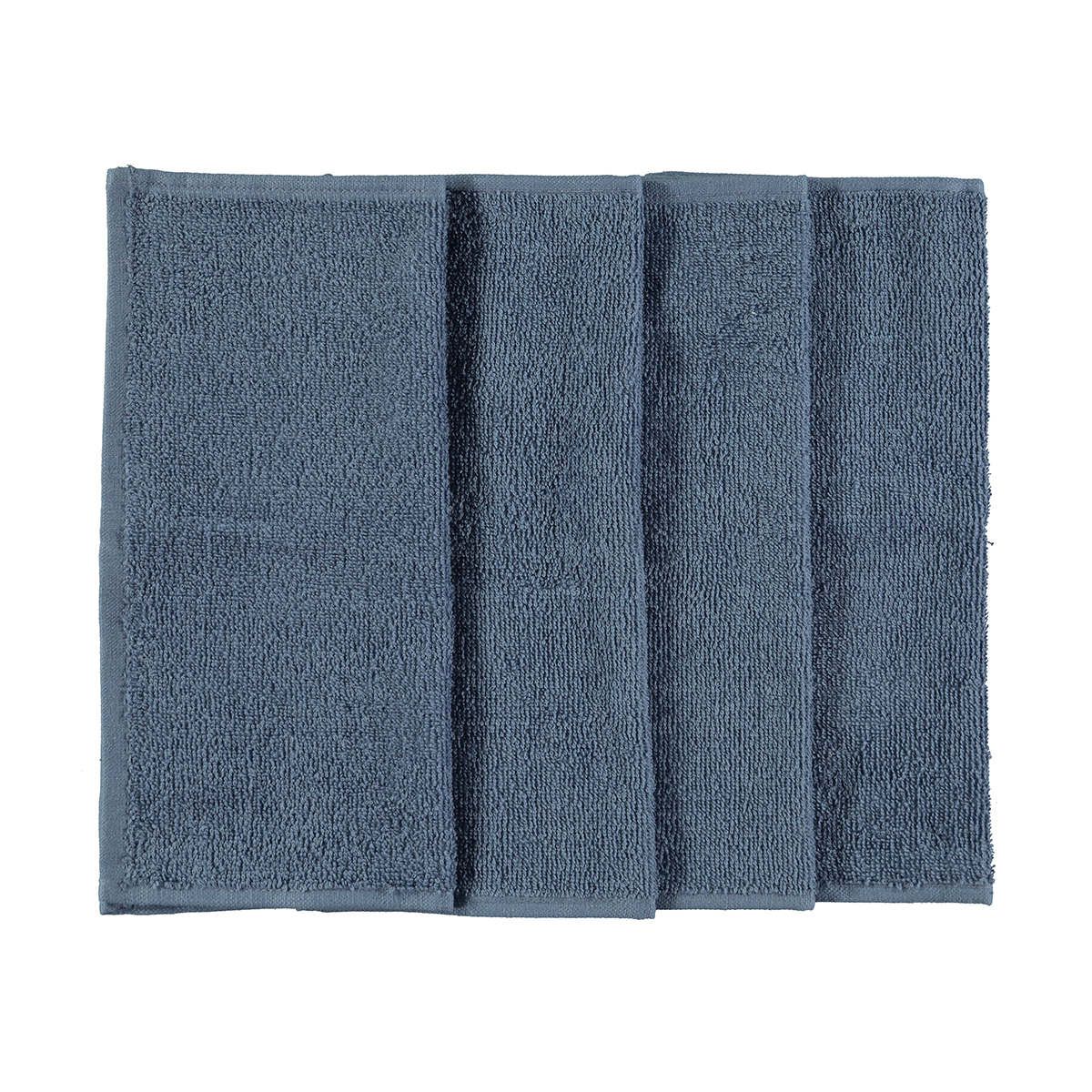 4 Pack Madison Cotton Face Washers - Ocean