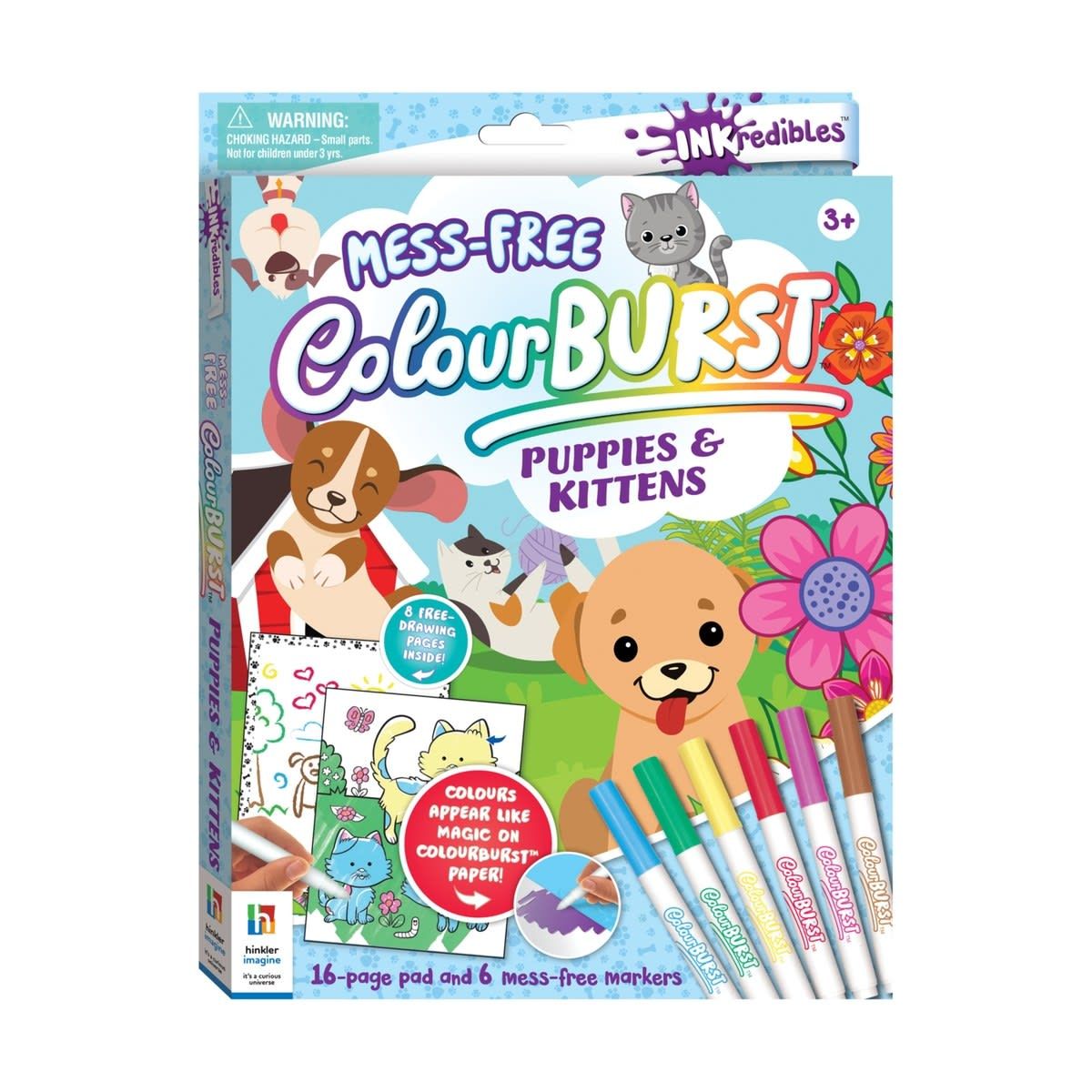 INKredibles Puppies and Kittens ColourBurst Mess-Free Activity Kit - Book