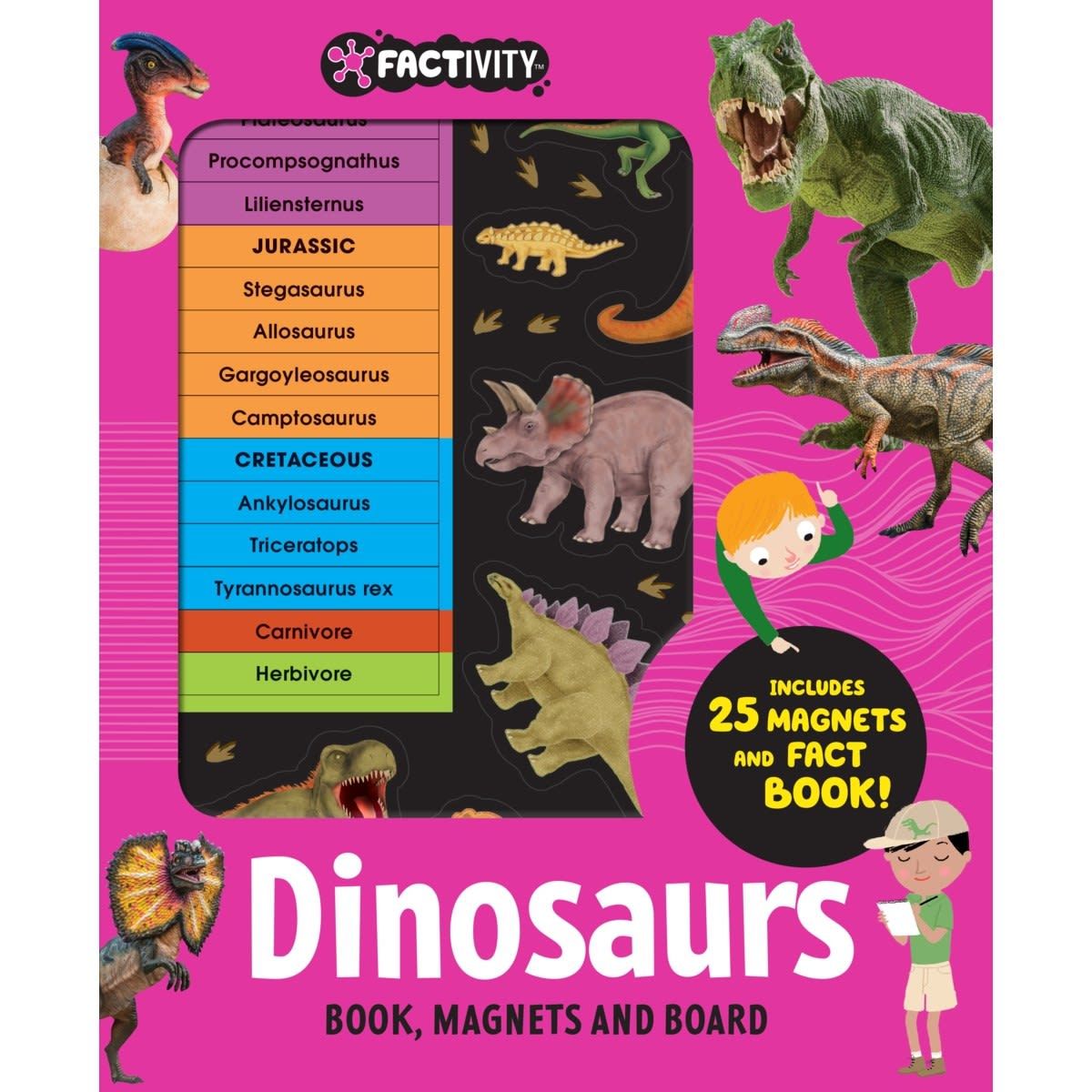 Factivity: Dinosaurs Book, Magnets and Board - Book