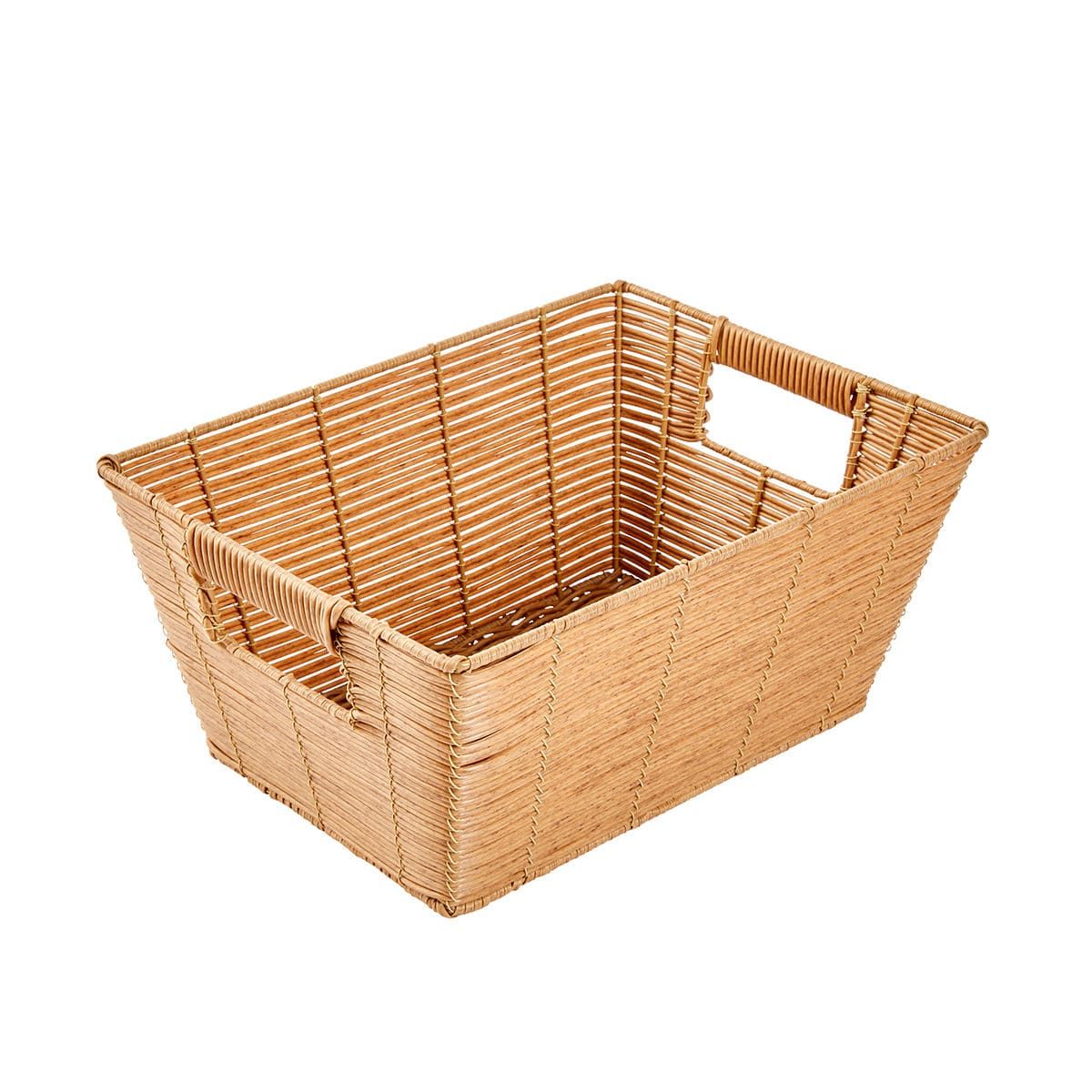 Rattan Look Tote Basket