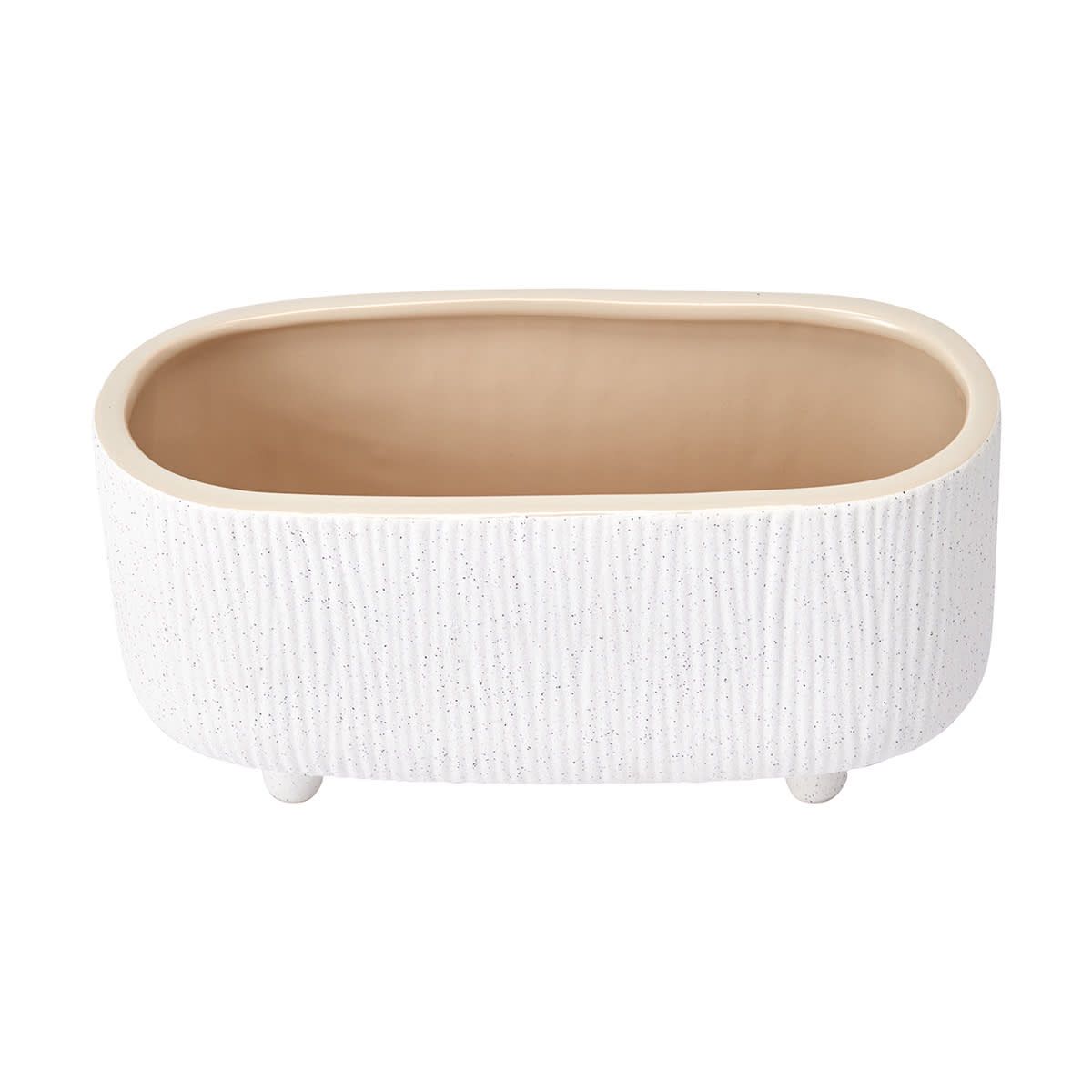 Ceramic Speckled Trough Planter