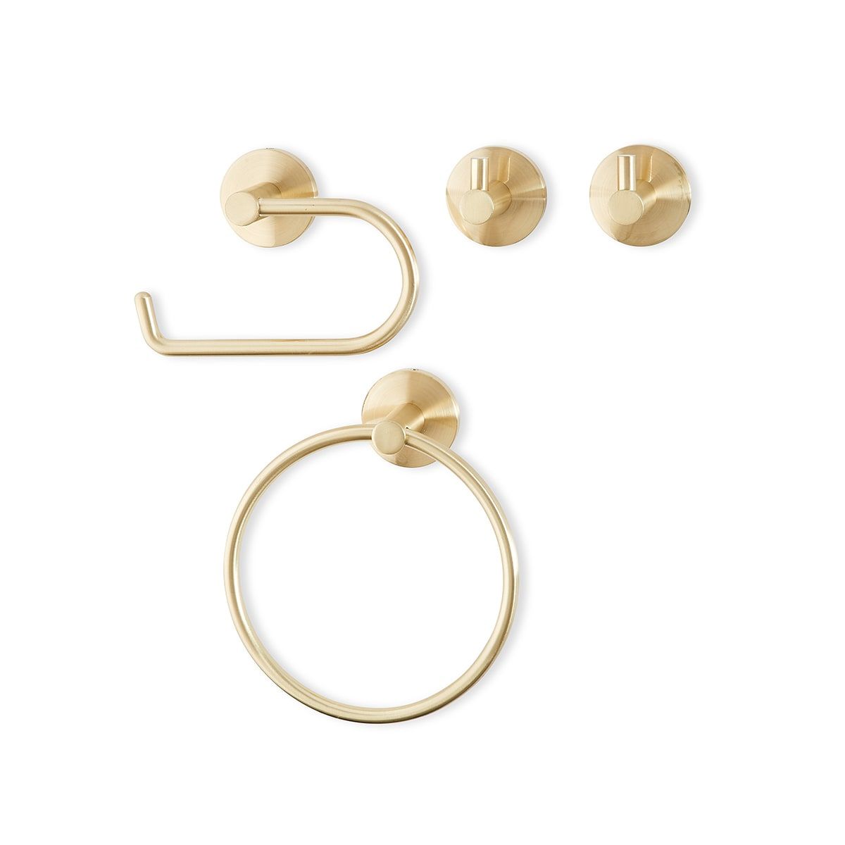 4 Pack Brushed Gold Look Bathroom Hardware Set