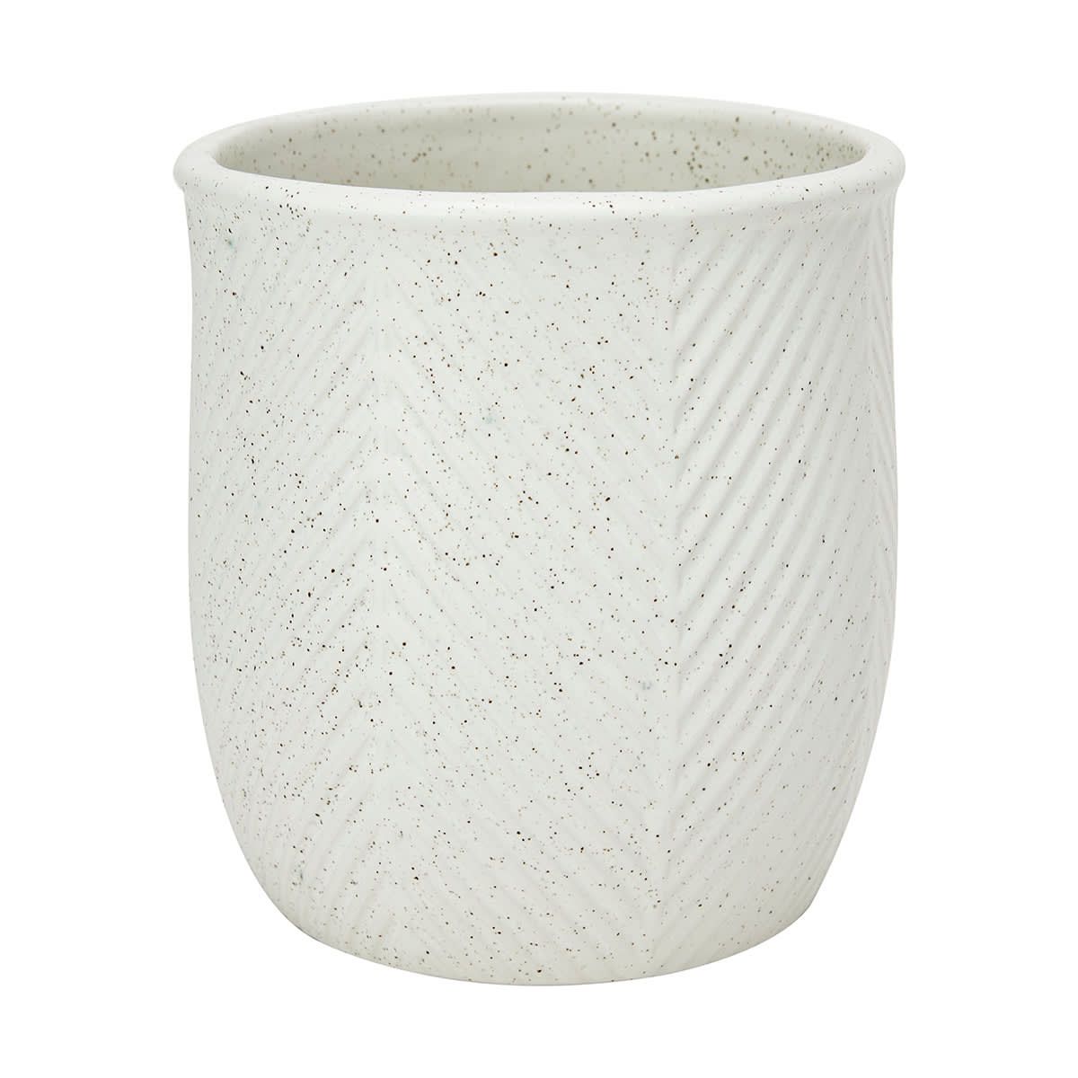 White Textured Pot