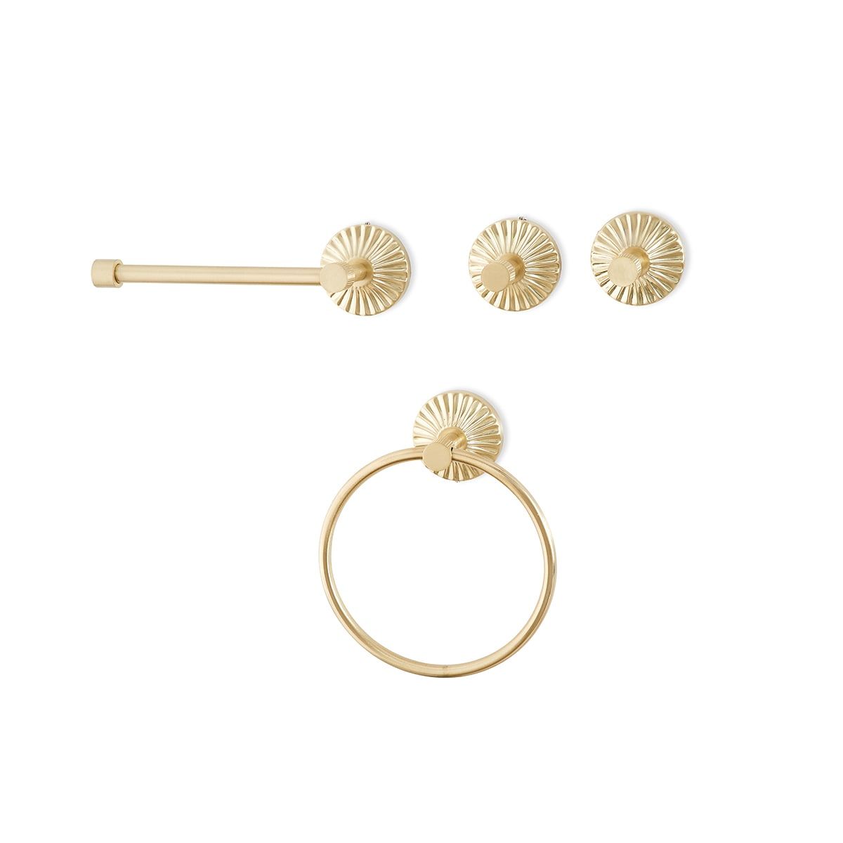 Gold Embossed Bathroom Hardware Set