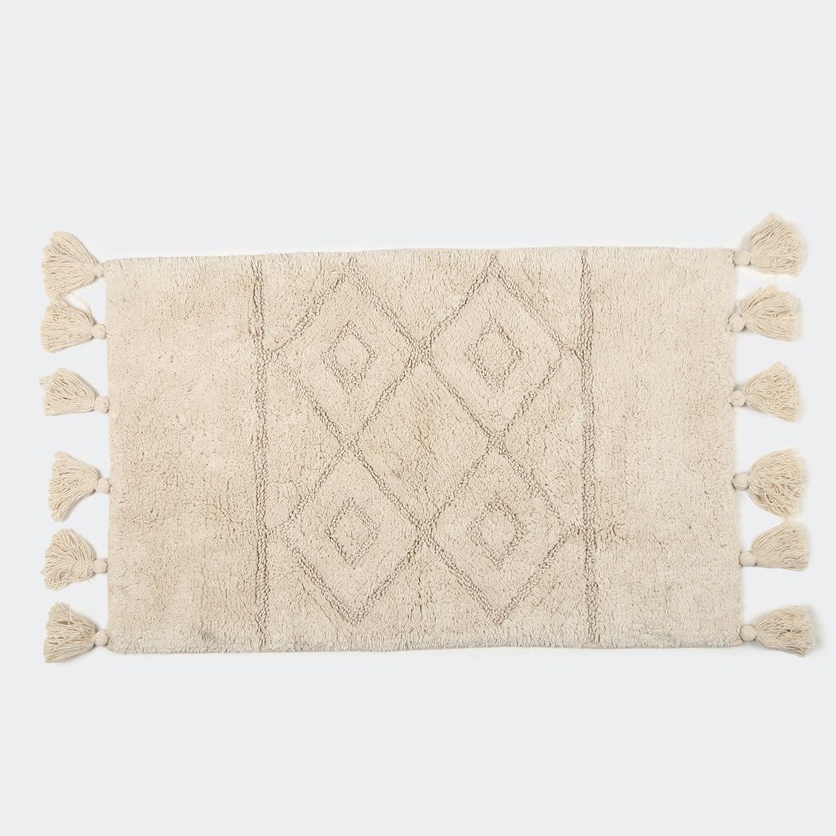 Cream Tassel Bath Mat