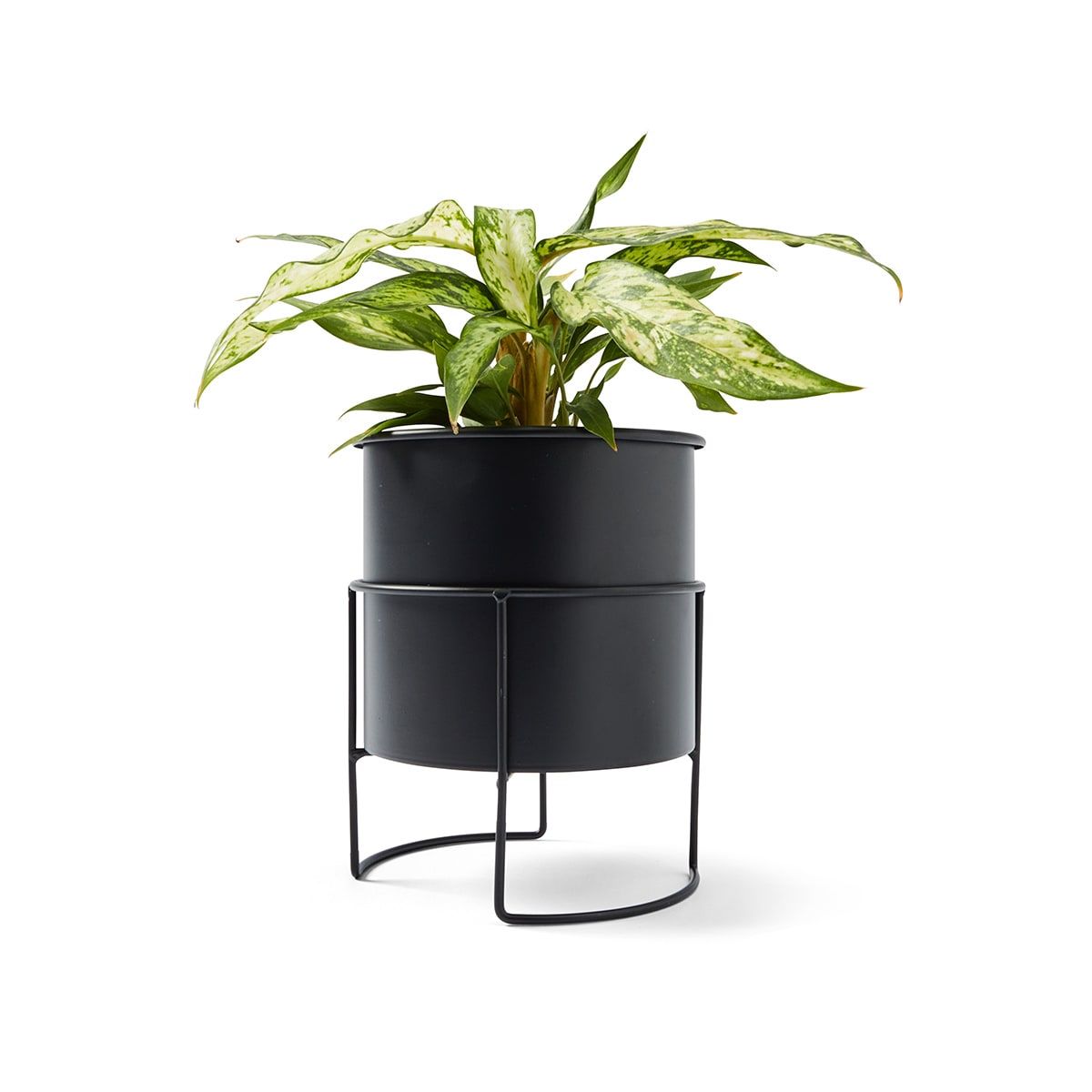 Small Metal Pot on Stand
