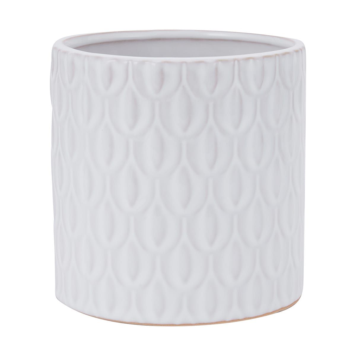 White Scalloped Pot - Small