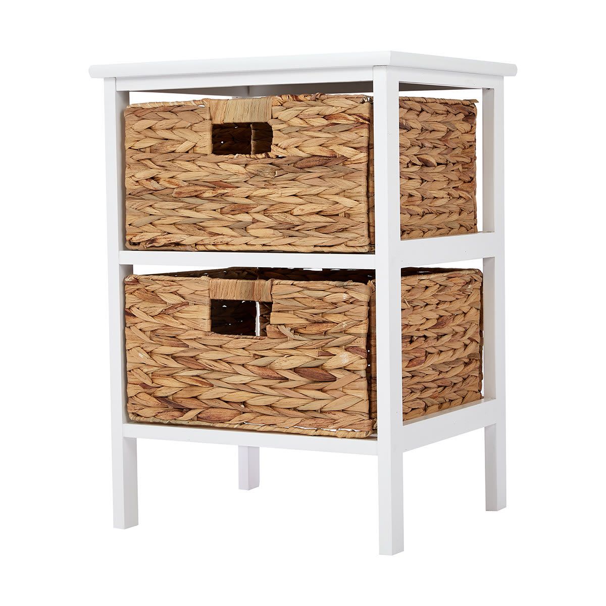 2 Drawer Basket Side Table