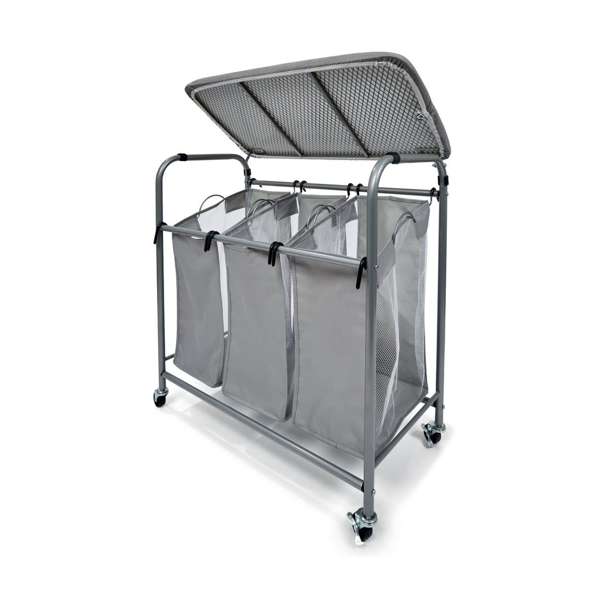 Mobile Laundry Sorter and Ironing Board