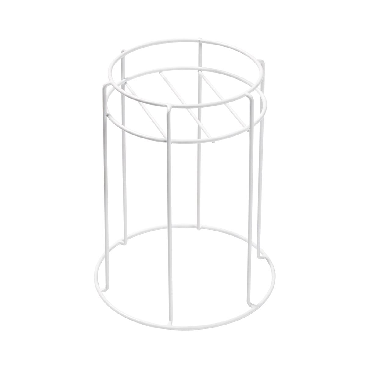 28cm White Metal Pot Stand