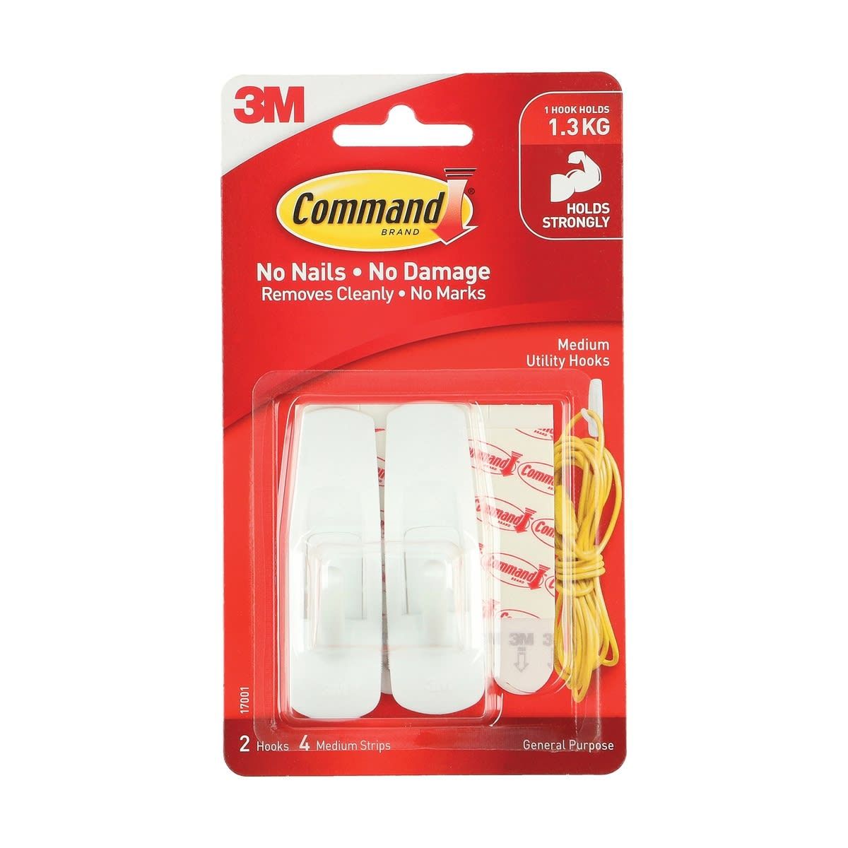 2 Pack Command Mounting Hook Medium - White
