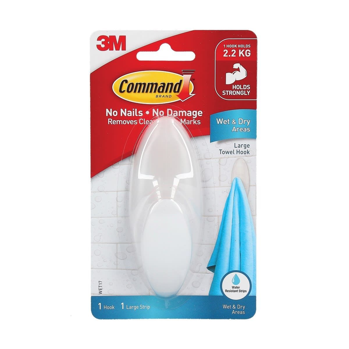 Command Wet Area Hook - Large