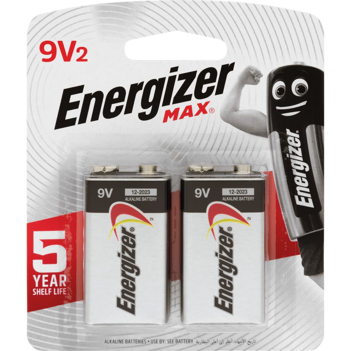 Energizer Max 9V Batteries - 2 Pack