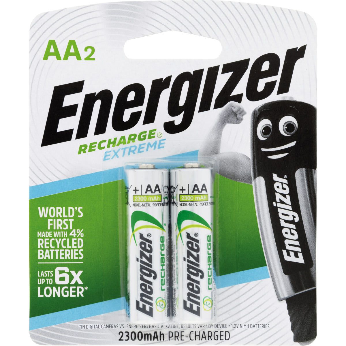 Energizer Recharge Extreme AA Batteries - 2 Pack